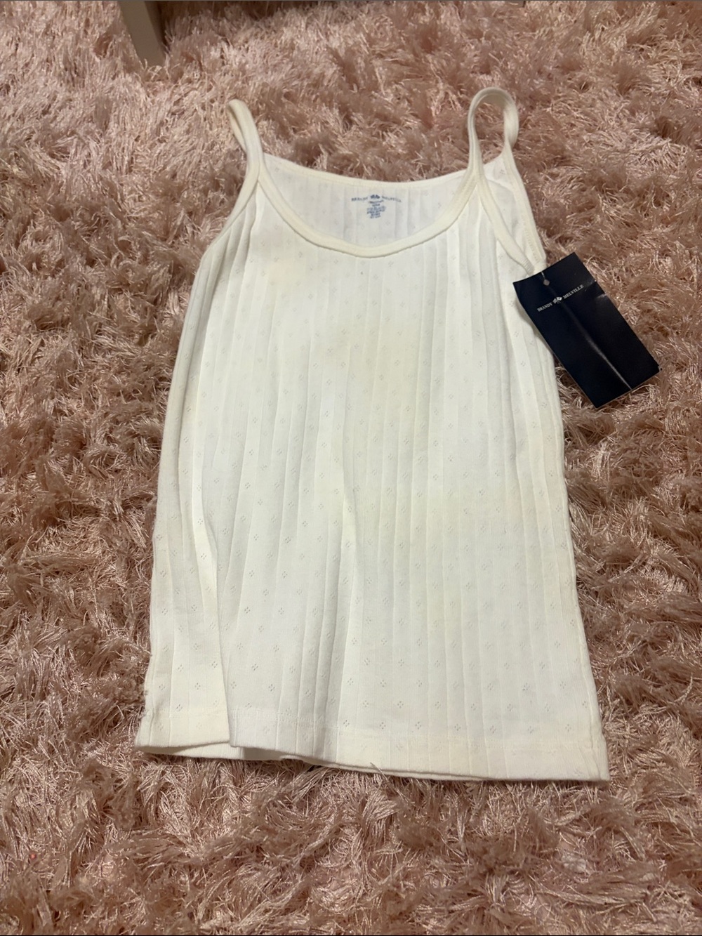 Brandy Melville Ivory Ribbed Knit Cami Tank